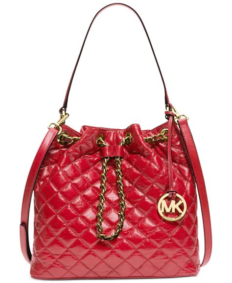 michael kors purses with red accent|Michael Kors red shoulder bag.